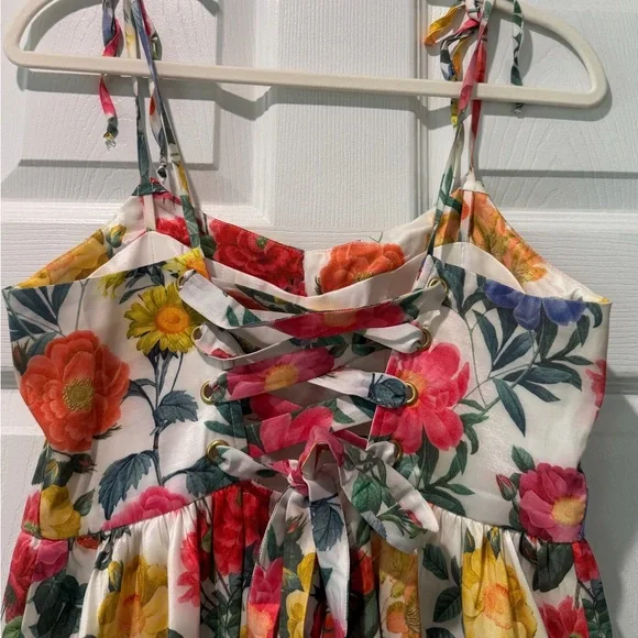 Show Me Your Mumu Juliet Maxi in Charm Peony White Taffeta size Large - Picture 10 of 14